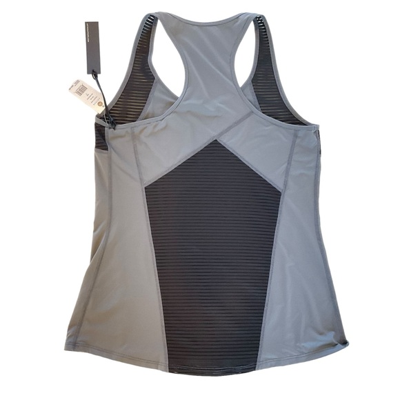 NWT Aether Total Eclipse Wonder Athletic Tank Top Womens 2 Graphite Sheer Panels - Picture 6 of 12